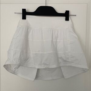 White Athletic Tennis Skirt with shorts